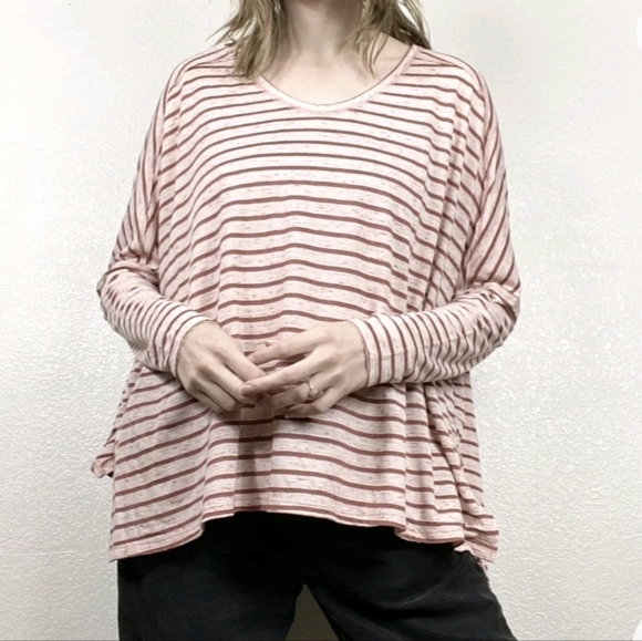Striped Oversized Tee Shirt - Large - Picture 1 of 5